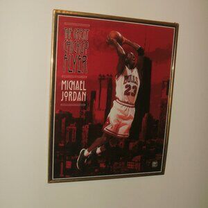 90s ~ Michael Jordan Chicago Bulls The Great Chicago Flyer Framed Poster 16x20"